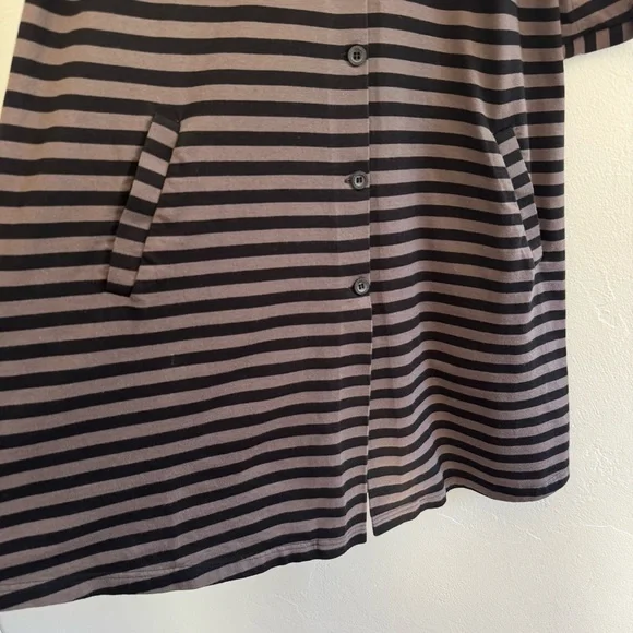 Marimekko Kaste A-Line Dress Cotton Stripes Pockets * FLAWS * - Picture 5 of 16
